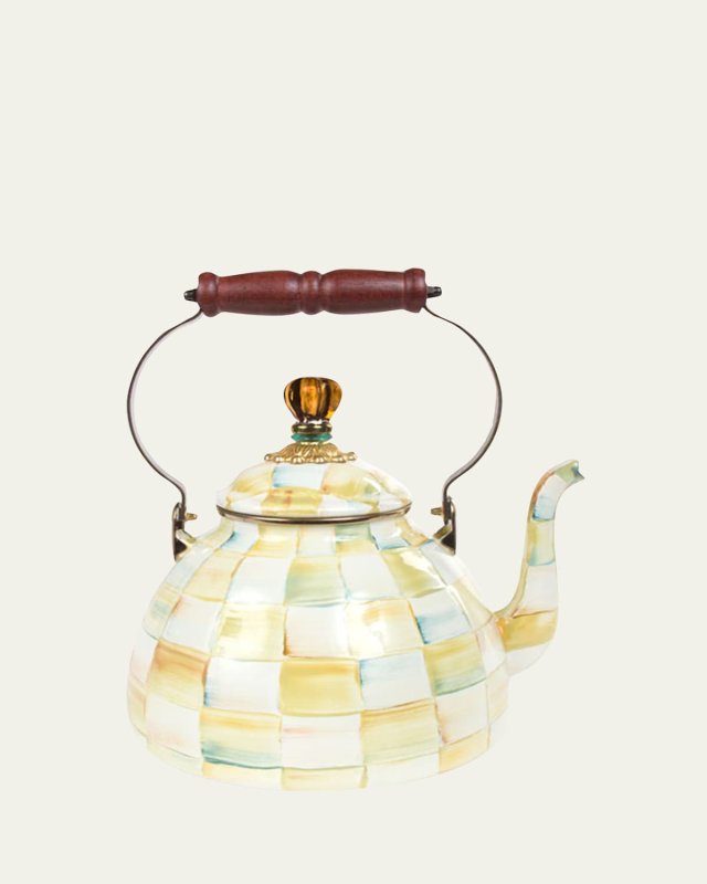 Parchment Check 2-Quart Tea Kettle